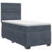 Pat boxspring cu saltea Gri închis 100 x 200 cm Catifea - WALTI WALTI