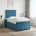 Pat boxspring cu saltea albastru 120 x 200 cm Catifea - WALTI WALTI