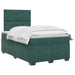 Pat boxspring cu saltea Verde închis 120 x 190 cm Catifea - WALTI WALTI