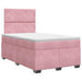 Pat boxspring cu saltea cu headboard Roz 120 x 200 cm Catifea - WALTI WALTI