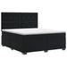 Pat boxspring cu saltea cu headboard Negru 160 x 200 cm Catifea - WALTI WALTI