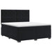 Pat boxspring cu saltea cu headboard Negru 160 x 200 cm Catifea - WALTI WALTI