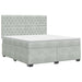 Pat boxspring cu saltea Gri deschis 180 x 200 cm Catifea - WALTI WALTI