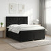 Pat boxspring cu saltea cu headboard Negru 160 x 200 cm Catifea - WALTI WALTI