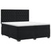 Pat boxspring cu saltea cu headboard Negru 200 x 200 cm Catifea - WALTI WALTI