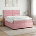 Pat boxspring cu saltea cu headboard Roz 200 x 200 cm Catifea - WALTI WALTI