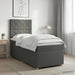 Pat boxspring cu saltea Gri închis 90 x 190 cm Țesătură - WALTI WALTI