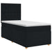 Pat boxspring cu saltea cu headboard Negru 80 x 200 cm Țesătură - WALTI WALTI