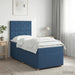 Pat boxspring cu saltea albastru 90 x 200 cm Țesătură - WALTI WALTI