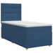 Pat boxspring cu saltea albastru 90 x 200 cm Țesătură - WALTI WALTI