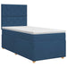 Pat boxspring cu saltea albastru 90 x 200 cm Țesătură - WALTI WALTI
