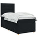 Pat boxspring cu saltea Negru 100 x 200 cm Țesătură - WALTI WALTI