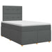 Pat boxspring cu saltea Gri închis 120 x 190 cm Țesătură - WALTI WALTI