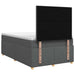 Pat boxspring cu saltea Gri închis 120 x 190 cm Țesătură - WALTI WALTI
