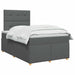 Pat boxspring cu saltea Gri închis 120 x 190 cm Țesătură - WALTI WALTI