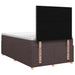 Pat boxspring cu saltea Maro închis 120 x 190 cm Țesătură - WALTI WALTI