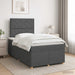 Pat boxspring cu saltea Gri închis 120 x 190 cm Țesătură - WALTI WALTI