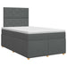 Pat boxspring cu saltea Gri închis 120 x 190 cm Țesătură - WALTI WALTI