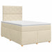 Pat boxspring cu saltea cu headboard Crem 120 x 190 cm Țesătură - WALTI WALTI