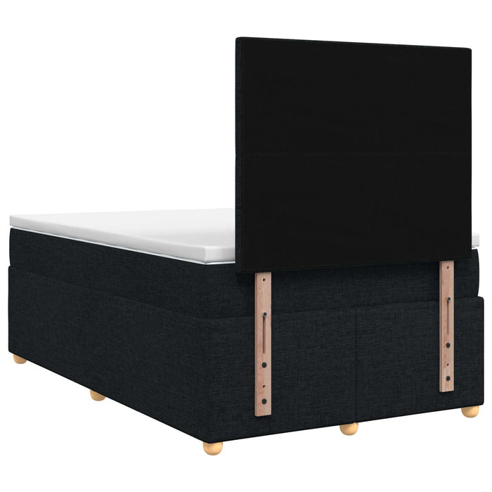 Pat boxspring cu saltea Negru 120 x 200 cm Țesătură - WALTI WALTI