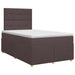 Pat boxspring cu saltea Maro închis 120 x 200 cm Țesătură - WALTI WALTI