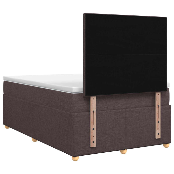 Pat boxspring cu saltea Maro închis 120 x 200 cm Țesătură - WALTI WALTI