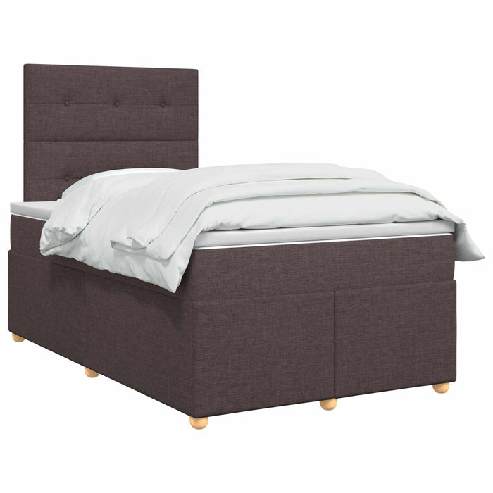 Pat boxspring cu saltea Maro închis 120 x 200 cm Țesătură - WALTI WALTI