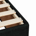Pat boxspring cu saltea Negru 200 x 200 cm Țesătură - WALTI WALTI