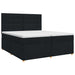 Pat boxspring cu saltea Negru 200 x 200 cm Țesătură - WALTI WALTI