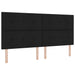 Pat boxspring cu saltea Negru 200 x 200 cm Țesătură - WALTI WALTI