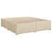 Pat boxspring cu saltea cu headboard Crem 200 x 200 cm Țesătură - WALTI WALTI