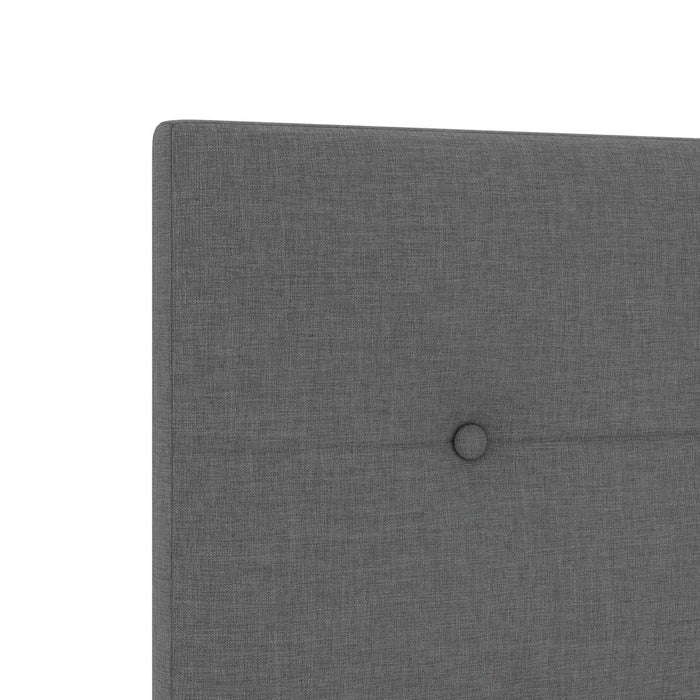 Pat boxspring cu saltea Gri închis 80 x 200 cm Țesătură WALTI