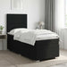 Pat boxspring cu saltea Negru 100 x 200 cm Țesătură - WALTI WALTI