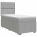 Pat boxspring cu saltea Gri deschis 80 x 200 cm Țesătură - WALTI WALTI