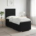 Pat boxspring cu saltea cu headboard Negru 80 x 200 cm Țesătură - WALTI WALTI