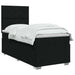 Pat boxspring cu saltea cu headboard Negru 80 x 200 cm Țesătură - WALTI WALTI