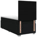 Pat boxspring cu saltea cu headboard Negru 90 x 190 cm Țesătură - WALTI WALTI