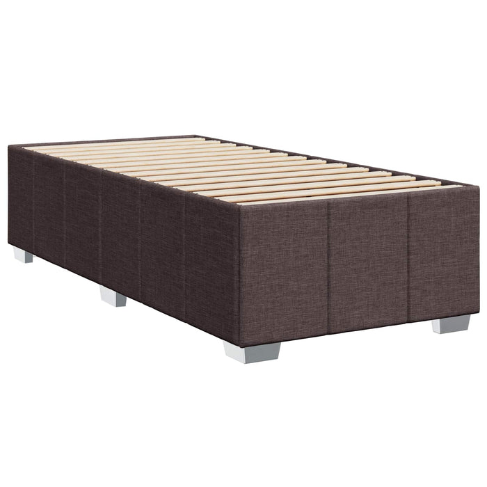 Pat boxspring cu saltea Maro închis 90 x 200 cm Țesătură WALTI