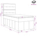 Pat boxspring cu saltea albastru 90 x 200 cm Țesătură - WALTI WALTI