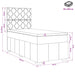 Pat boxspring cu saltea cu headboard Negru 90 x 200 cm Țesătură - WALTI WALTI