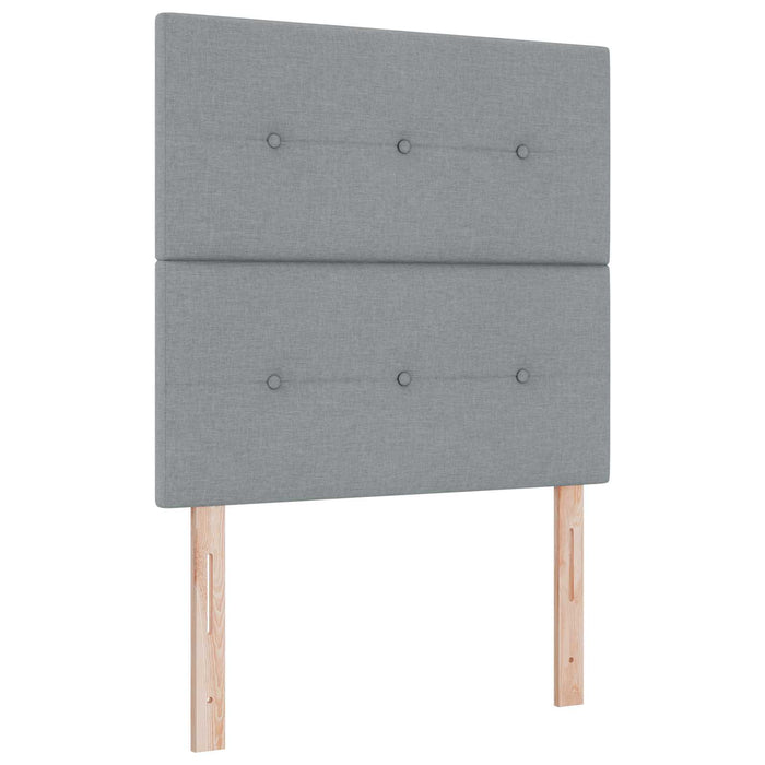 Pat boxspring cu saltea Gri deschis 100 x 200 cm Țesătură WALTI