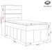 Pat boxspring cu saltea Gri închis 100 x 200 cm Țesătură - WALTI WALTI
