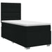 Pat boxspring cu saltea Negru 100 x 200 cm Țesătură - WALTI WALTI