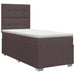 Pat boxspring cu saltea Maro închis 100 x 200 cm Țesătură - WALTI WALTI