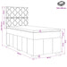 Pat boxspring cu saltea Gri închis 100 x 200 cm Țesătură - WALTI WALTI