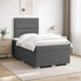 Pat boxspring cu saltea Gri închis 120 x 200 cm Țesătură - WALTI WALTI