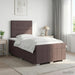 Pat boxspring cu saltea Maro închis 120 x 190 cm Țesătură - WALTI WALTI