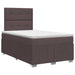 Pat boxspring cu saltea Maro închis 120 x 190 cm Țesătură - WALTI WALTI