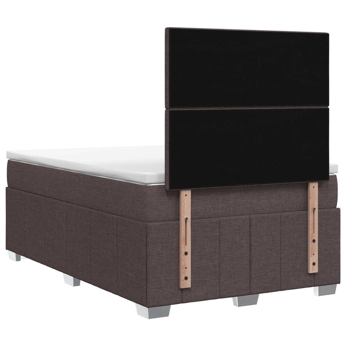 Pat boxspring cu saltea Maro închis 120 x 190 cm Țesătură - WALTI WALTI