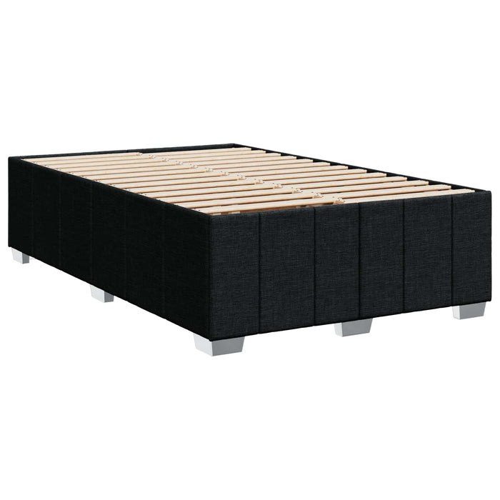 Pat boxspring cu saltea Negru 120 x 190 cm Țesătură WALTI